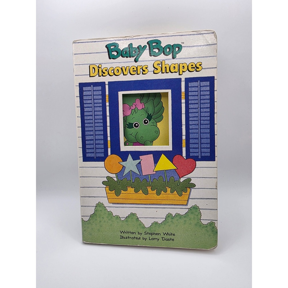 Vintage 1993 Baby Bop Discovers Shapes Board Book Barney & Friends Stephen White